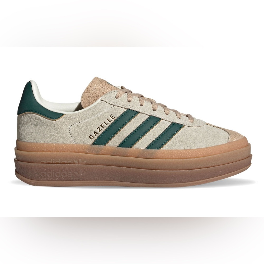 Adidas Gazelle Bold in Cream/ Green/ Magic Beige - Size 6